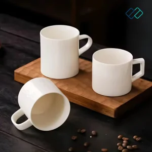 Modern White Bone China Mug