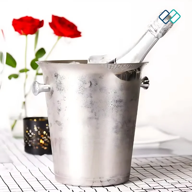 SS Wine Bottle Bucket in silver color
