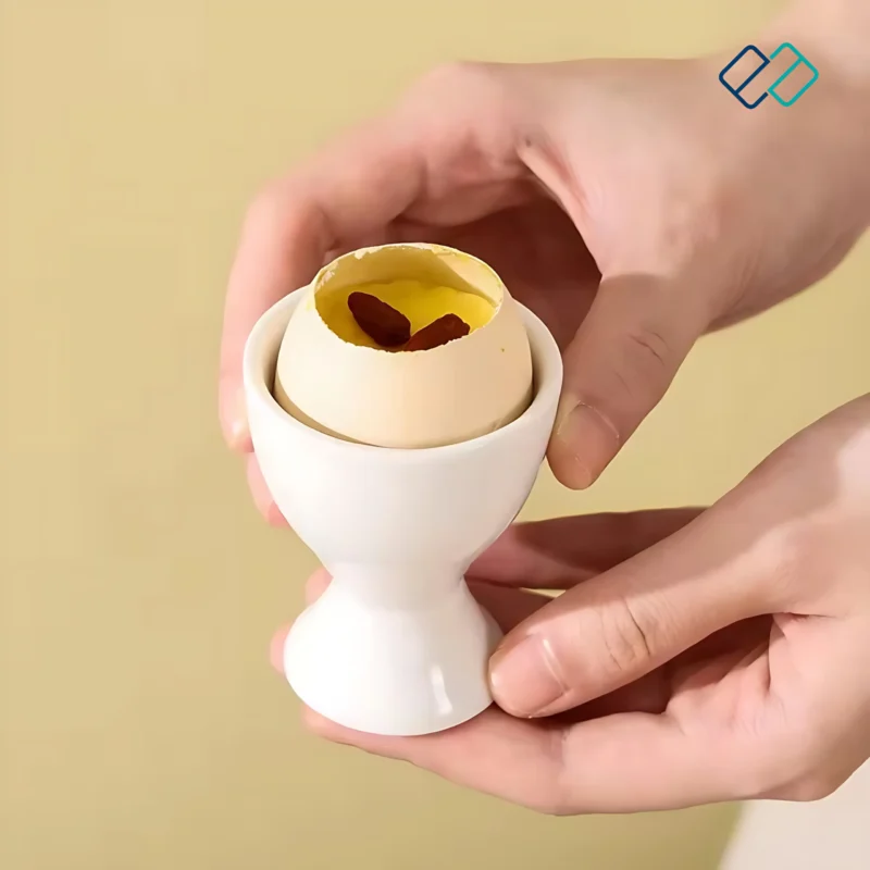 Egg Cup Bone China in hand