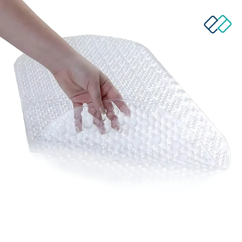 Oval Bubble Anti Slip Bath Shower Mat in bathroom