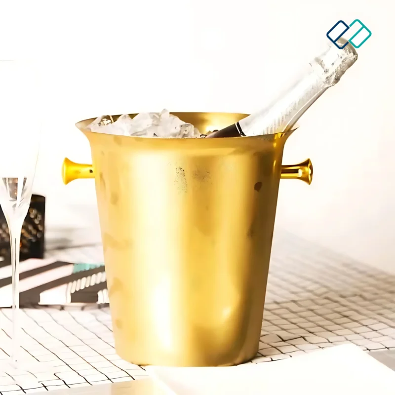 SS Wine Bottle Bucket in gold color