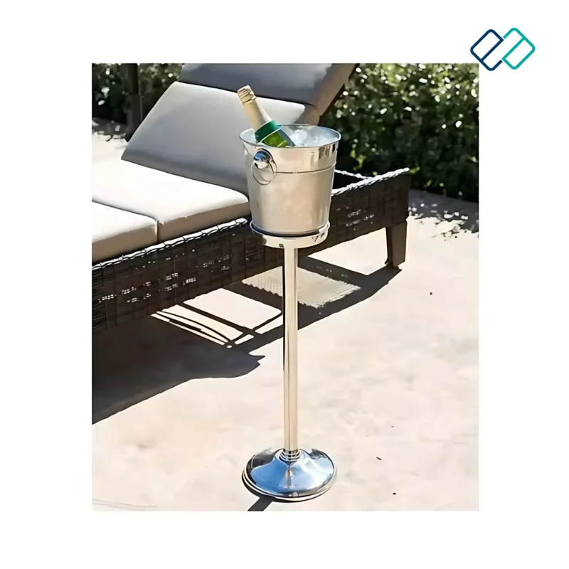 SS Wine Bottle Bucket with Stand in open space