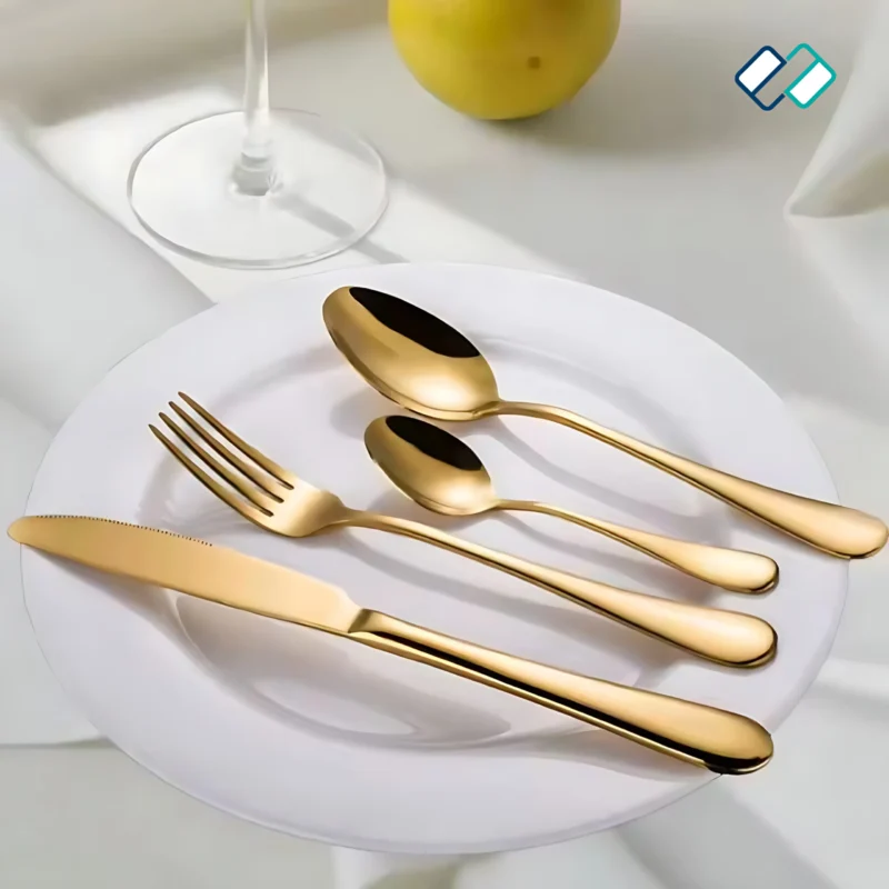 Rose Gold Cutlery 3mm spoon, knife, fork