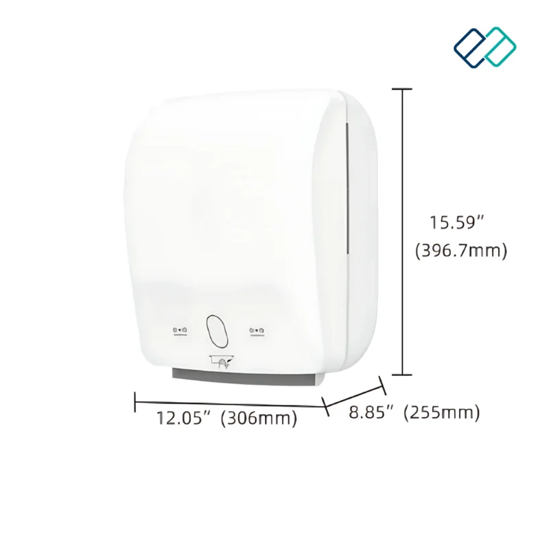 Automatic Paper Dispenser white color dimension