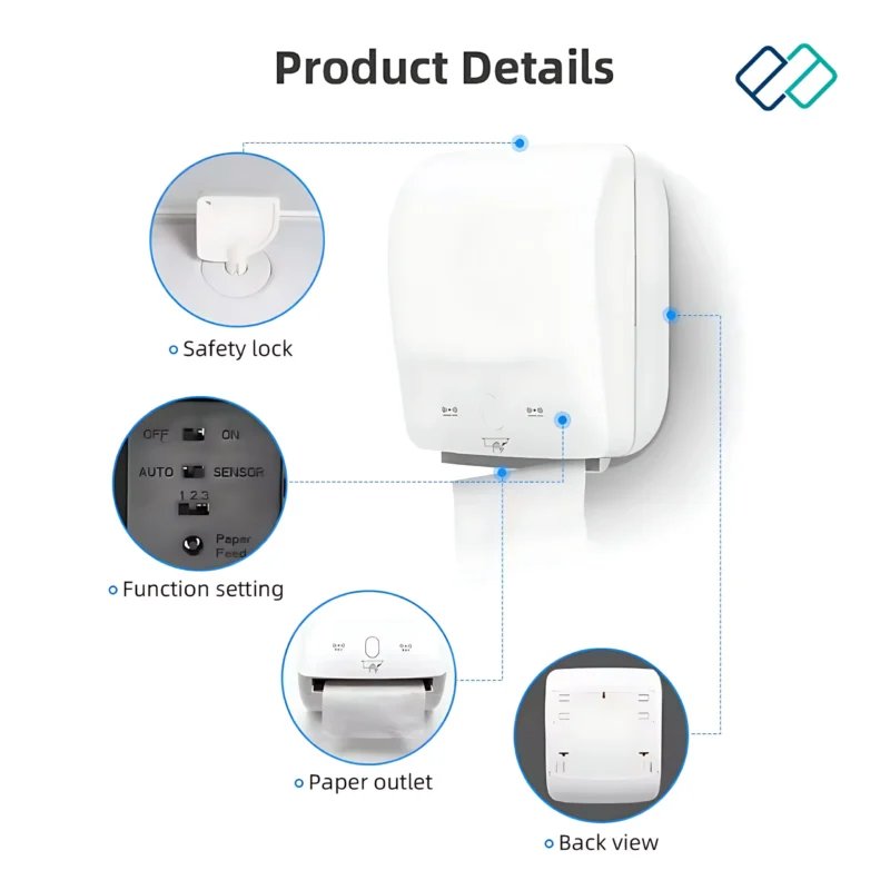 Automatic Paper Dispenser white color