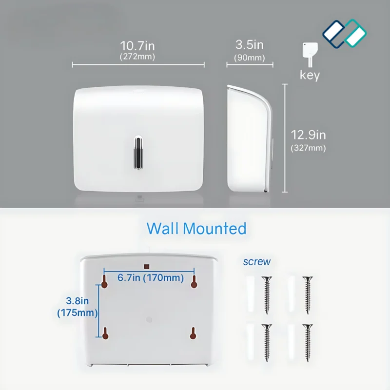 Multifold Paper Towel Dispenser Wall Mount dimensions