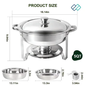 Stainless Steel Chafing Dish Buffet Set dimension