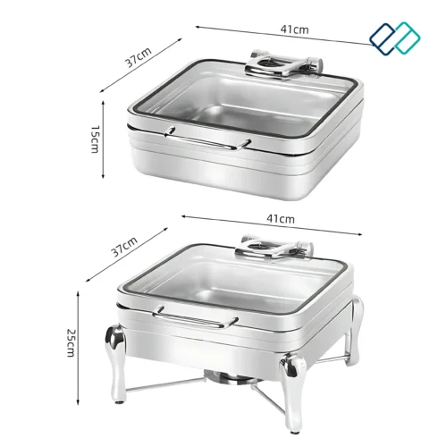 Catering Buffet Equipment Chafing Food Warmer For Restaurant dimension