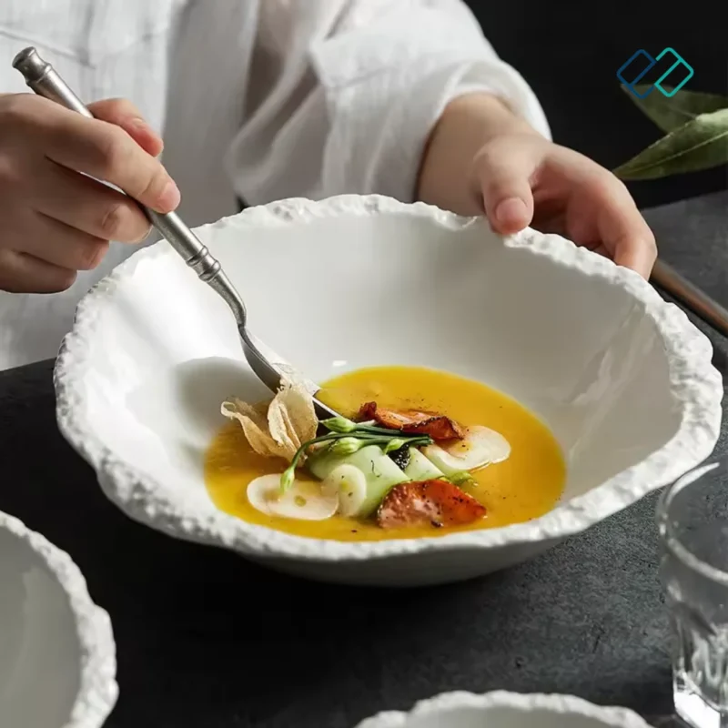 Irregular Salad/ Soup Bowl image side view