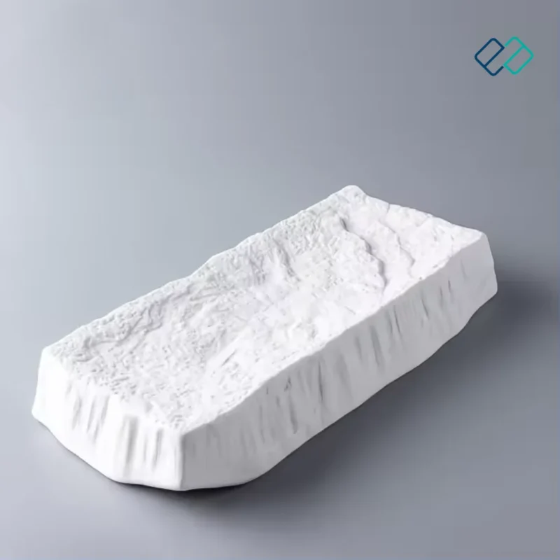 Luxury Matte Rectangle Flat Stone Pattern Plate | Restaurants & Hotels 