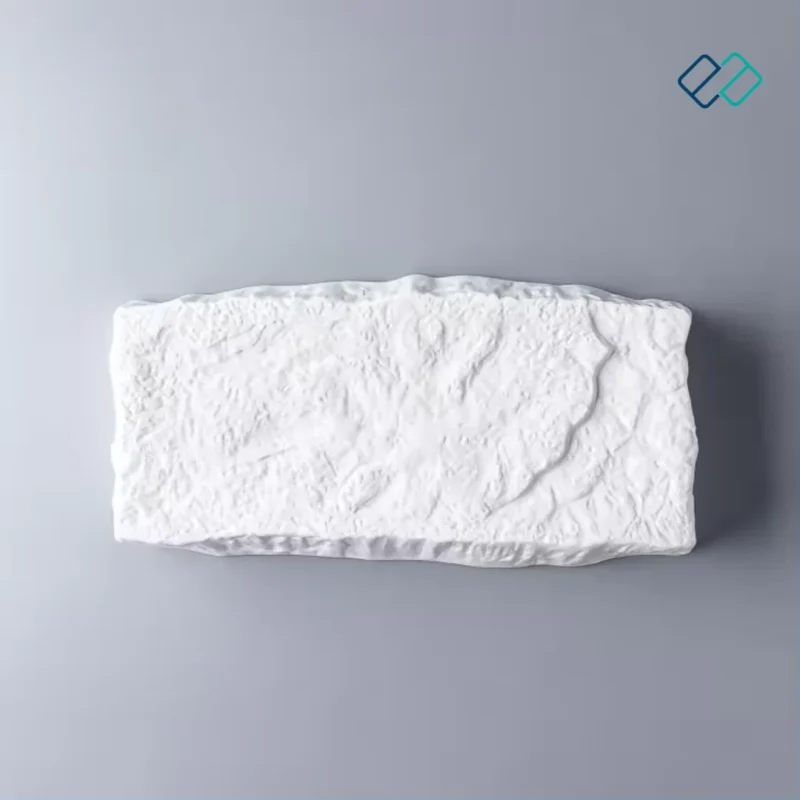Luxury Matte Rectangle Flat Stone Pattern Plate | Restaurants & Hotels 