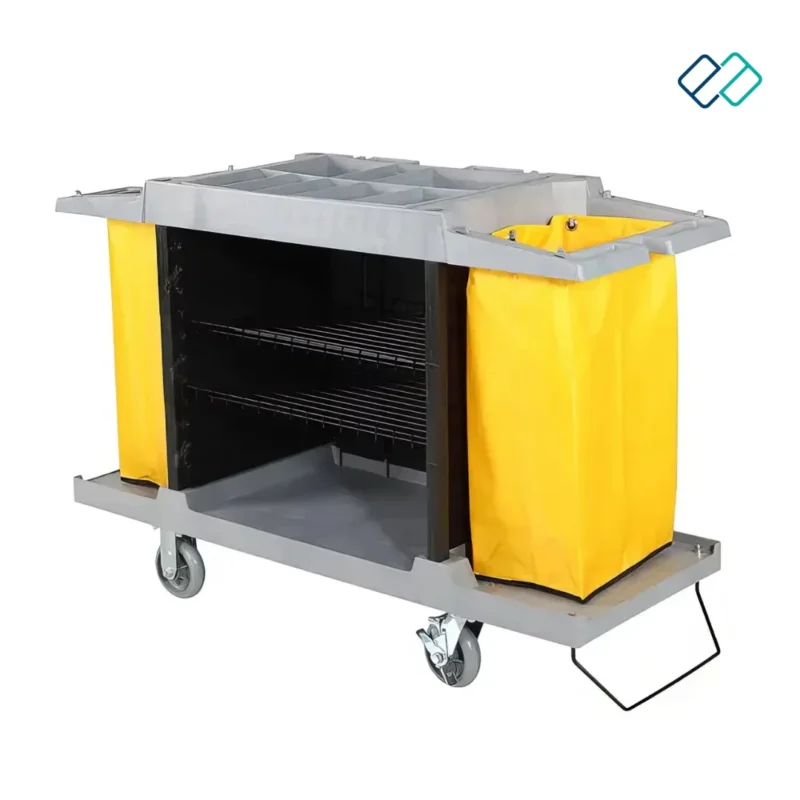 Multi-functional Trolley Cleaning Janitorial Cart side view