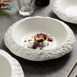 Luxury Porcelain Stone Design Dinner Plates