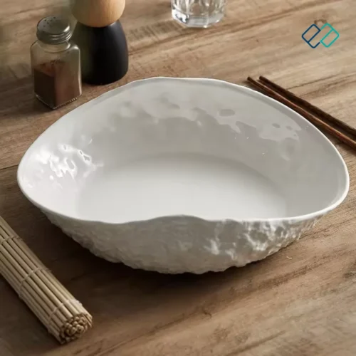 Luxury Rock Patterned Shell-Shaped Plate/ Soup Plate empty bowl