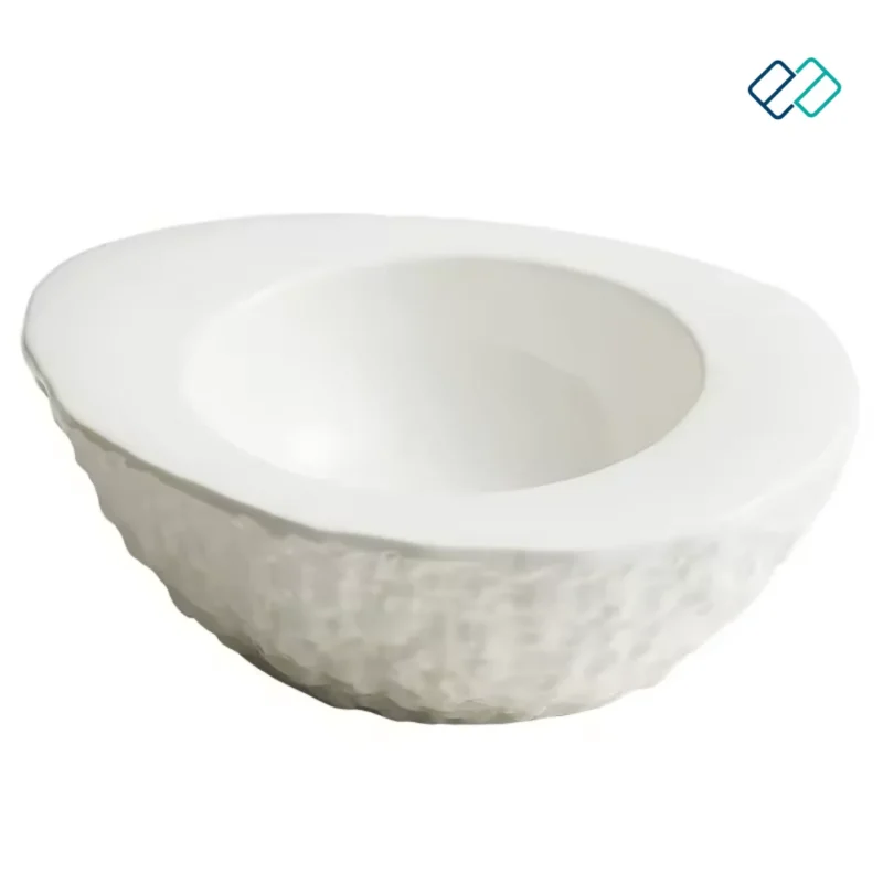 Egg-shaped Soup Bowl Porcelain Bowl