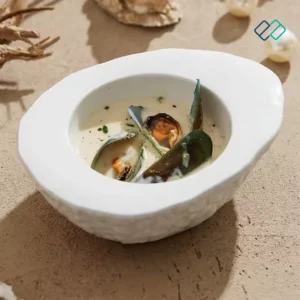 Egg-shaped Soup Bowl Porcelain Bowl