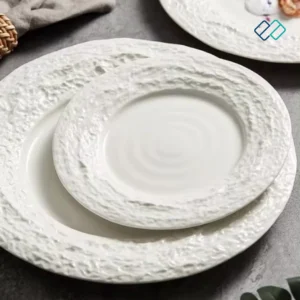Creative Stone Pattern Western Dinner Plate