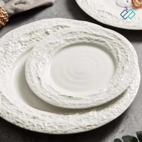 Creative Stone Pattern Western Dinner Plate