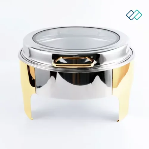 Chafing Dish Food Warmer Server Round silver