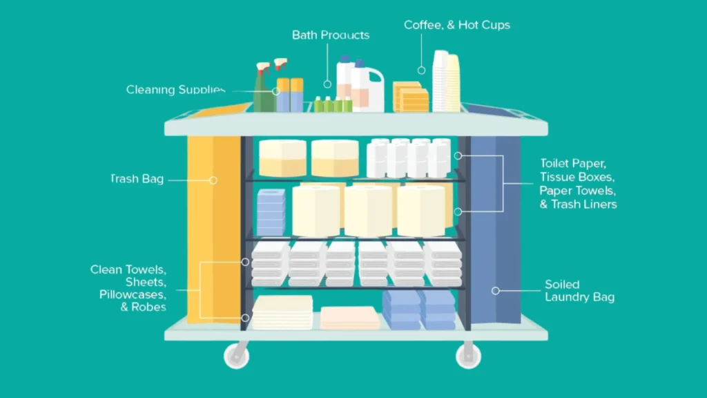 Organized Housekeeping Trolley